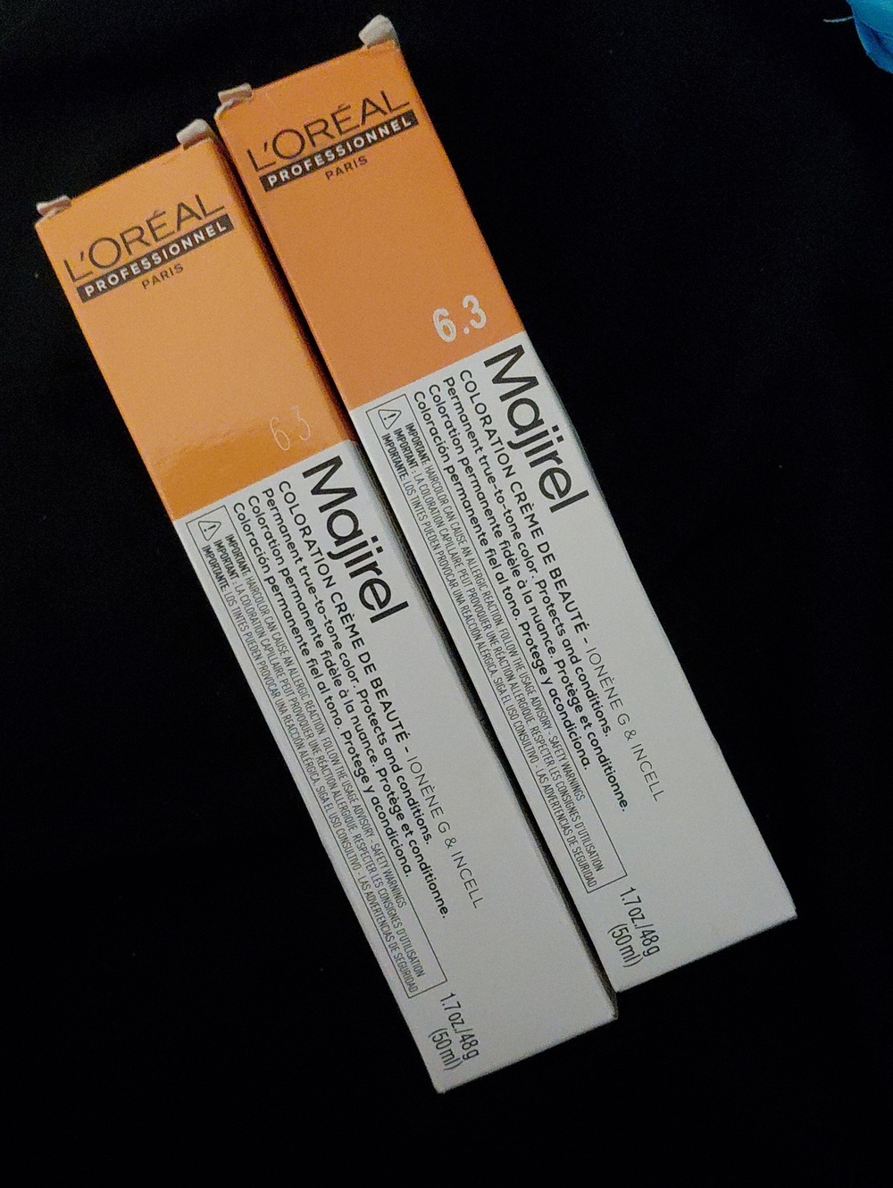Majirel 6.3 Permanent Hair Color Cream - 2 New Boxes